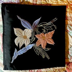 Pretty embroidered pillow cover